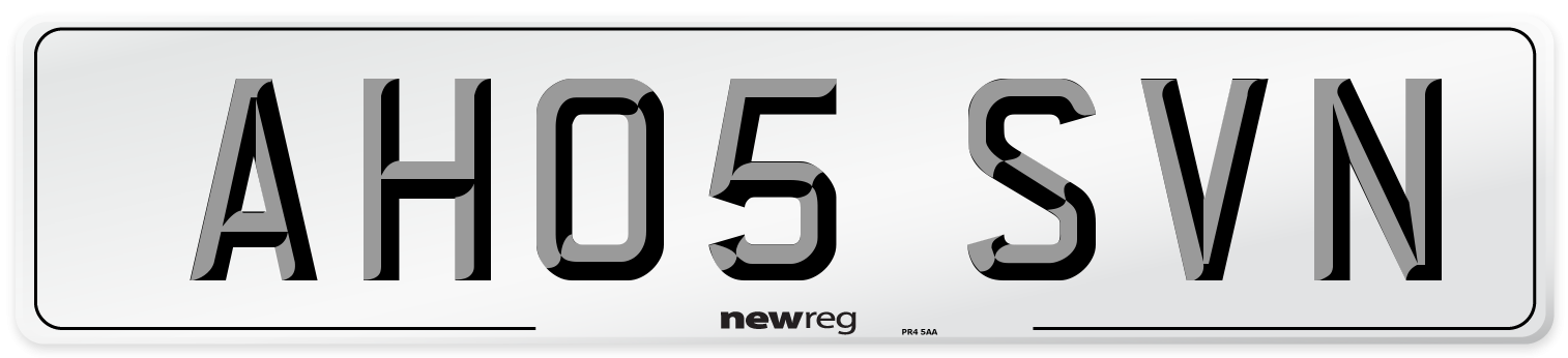 AH05 SVN Number Plate from New Reg